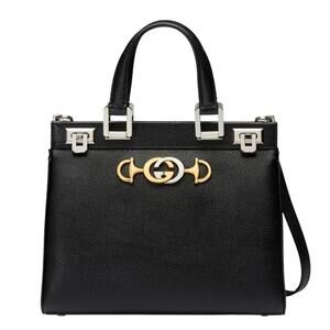 GUCCI Zumi Grainy Leather Small Top Handle Bag